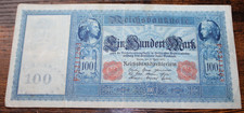 Banknot Rzeszy - 100 marek - 1910 - czerwony F 5211263 doskonały stan