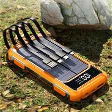 90000000mAh Portable Charger Solar Power Bank for Cell Phone External Battery