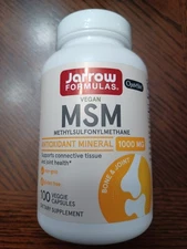 Jarrow Formulas MSM Capsules, 1,000 mg, Methylsulfonylmethane, Joint Health Supp
