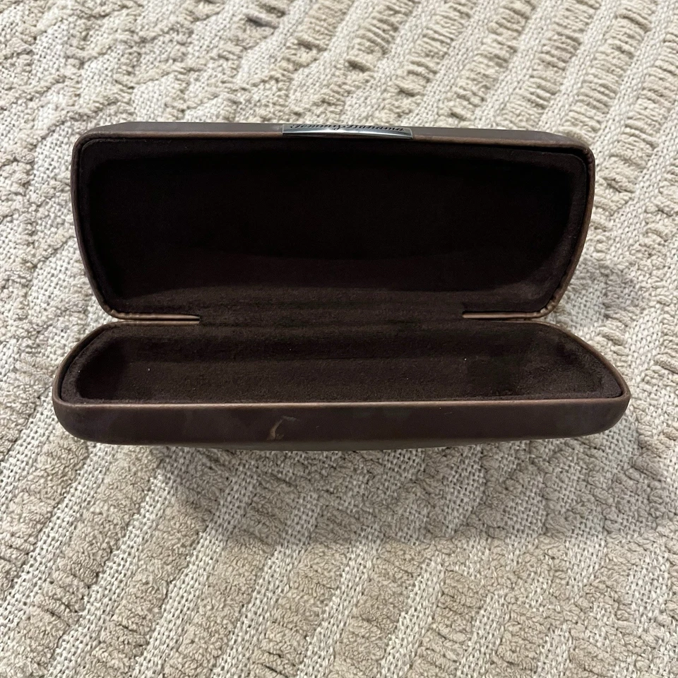 Tommy Bahama Estuche para Gafas de Sol Duras Cuero Marrón y Tela Foto 3 de 4