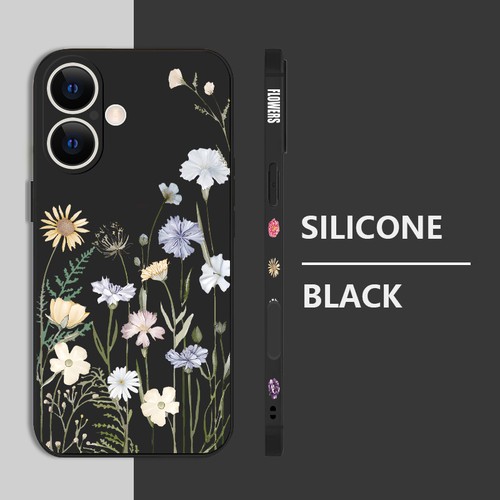 For iPhone 16 15 Pro Max 16e 14 13 12 11 ShockProof Flower TPU Soft Case Cover - Picture 2 of 24