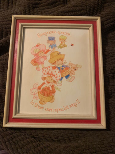 Vintage Strawberry Shortcake Wall Art Framed Print Everyone's Special 10" x 12" - Picture 1 of 3