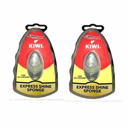 Pack of 2 KIWI Express Shoe Shine Polish Sponge Leather Care for Shoes, Boots 7m - 第 1/5 張圖片