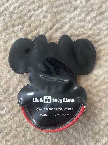 VINTAGE "Disney" MINNIE MOUSE VINYL SQUEAKY COIN PURSE-Made Hong Kong - Picture 2 of 3