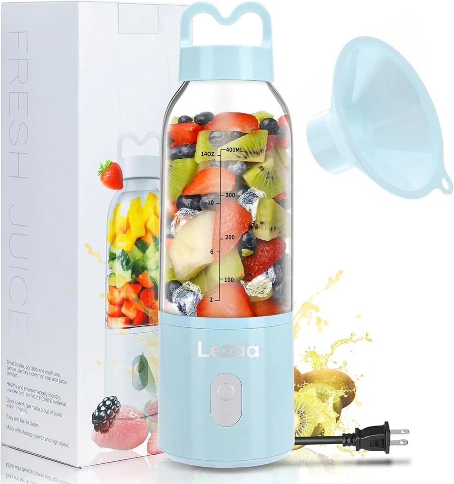 Batidora, Batidora Personal con Embudo, Portátil para Azul Foto 2 de 4