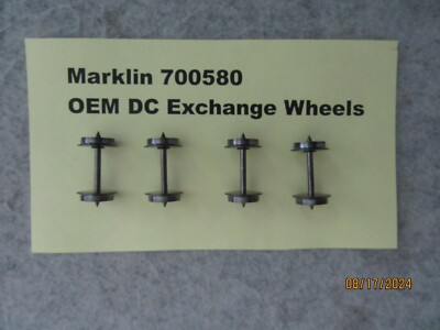 HO - Marklin 700580 Spare Or. Mfg. DC Exchange Wheels (Set of 4) L24.4mm NIB