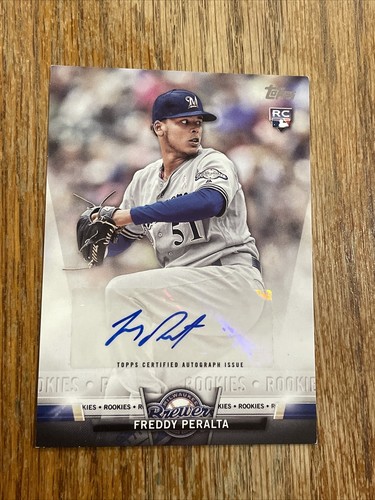 2018 Topps Update Salute Freddy Peralta RC Rookie Auto #SA-FP Rare SP Insert