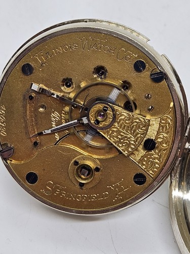 Antique Working 1882 ILLINOIS Victorian Gents 11J Silver Pocket Watch 18s - Picture 8 of 20