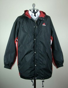 adidas black red jacket