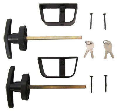 Shed Door T Handle Lock Sets (1 Pr) 4-1/2'' Playhouse Coops T-Handle Lock Set