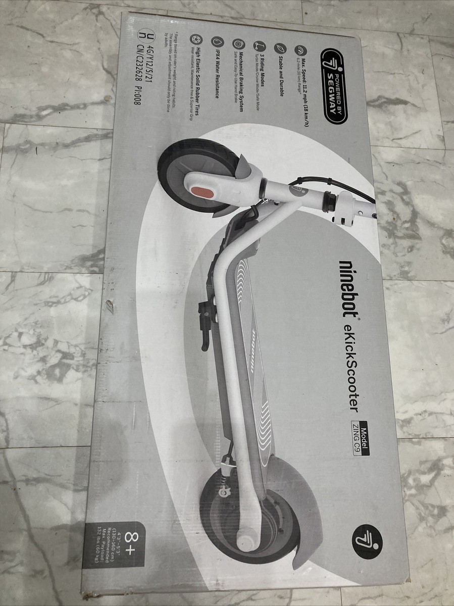 NEW Segway Ninebot ZING C9 Foldable eKick Scooter Gray 6.2 miles