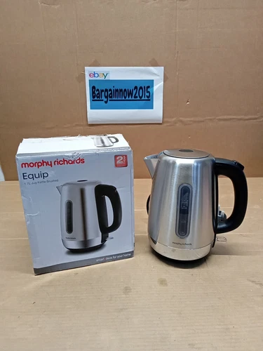 Morphy Richards Equip Stainless Steel Jug Kettle, 3000W 1.7 Litre,Brushed, J585.