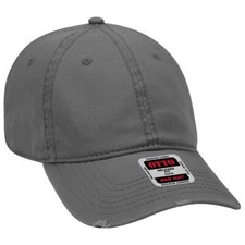 NEW GARMENT WASHED DISTRESSED GRAY 6 PANEL LOW PROFILE BASEBALL DAD HAT 104764