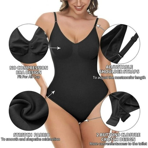 Match Women's Bodysuits Tummy Control Seamless Shapewear Tank Tops Body Shaper - Picture 4 of 13