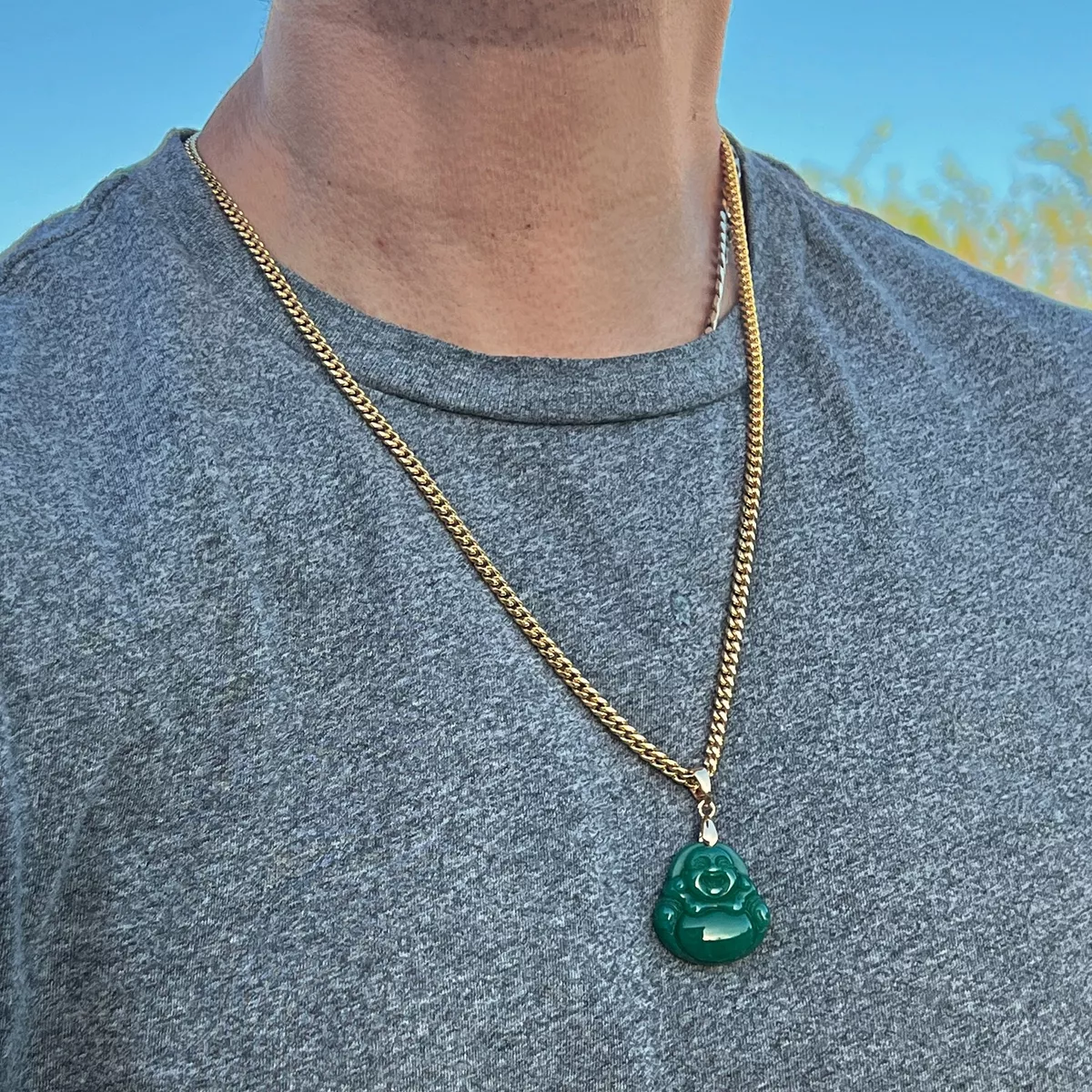 CUXIRDO Jade Necklace For Men Green Dragon Pendant For Women India | Ubuy