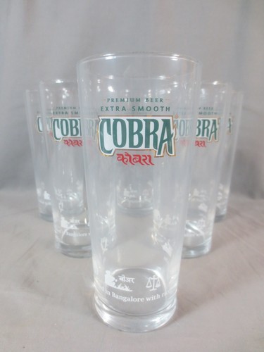 SIX Cobra Beer Lager New Pint Glasses, Pub, Man Cave - Picture 5 of 13