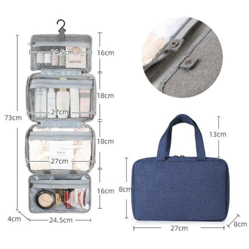 Makeup Bag with LED Mirror Vanity Case Beauty Box Make up Travel Cosmetic Bag UK - Picture 29 of 29
