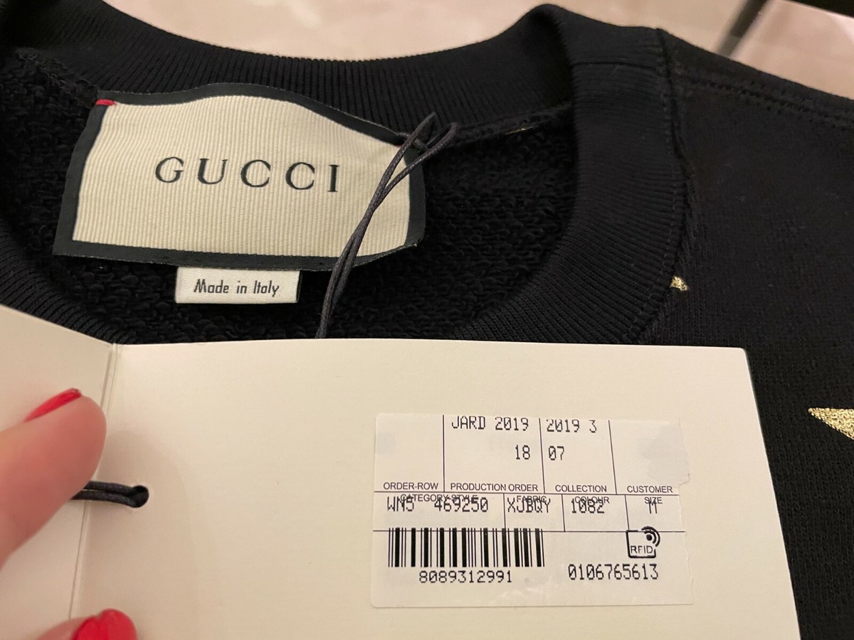 Gucci stars sweatshirt Black Stars Moon Logo Black Crew Jersey
