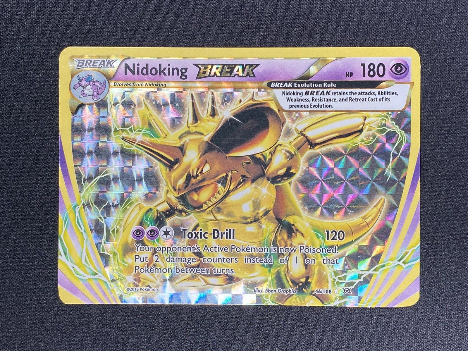Pokemon Card TCG - Nidoking BREAK 46/108 Ultra Rare - Evolutions - Near Mint