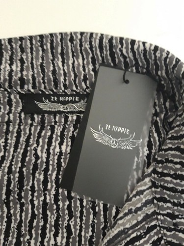 Hippie fluid shirt black/gray/white size M/38 (value 45€) New - Picture 9 of 11