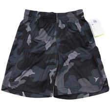 Old Navy Youth Gray Black Camo Active Go Dry Elastic Waist Shorts Size S 6-7 NWT