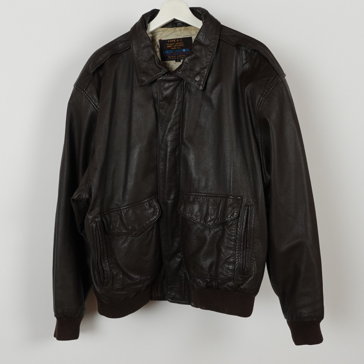 Vintage Type A-2 Flight Jacket Military American Born Leather  