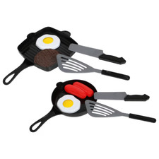 just Pretending To Play Kids 3 Kitchen Toy Sets, Plastic Frying Pan 2 set 10 pc