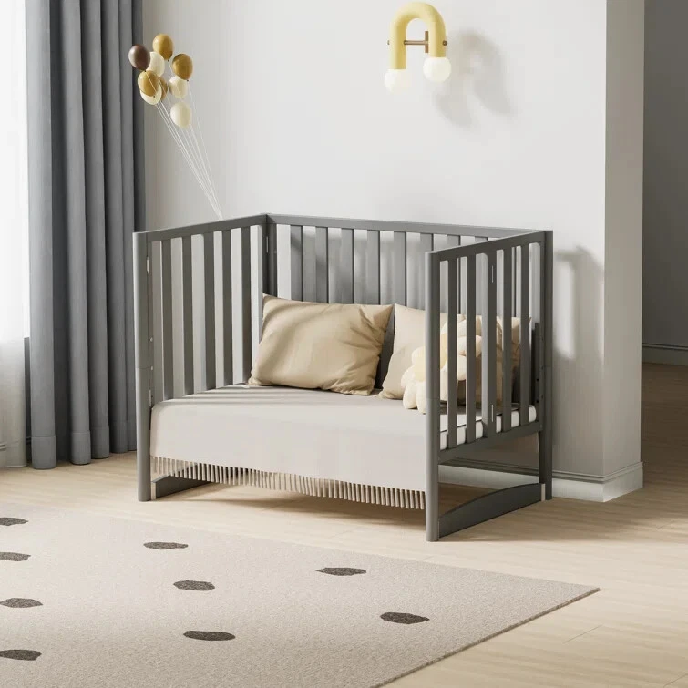 Mini cuna convertible 6 en 1 EvoNook con ruedas madera de pino Nueva Zelanda 4 alturas ajustables Foto 2 de 4