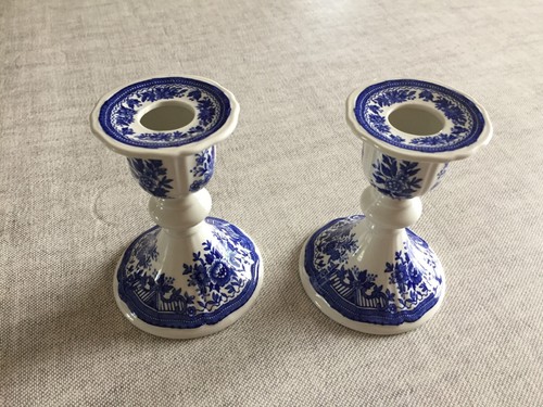 2 bougeoirs Villeroy Boch Fasan bleu