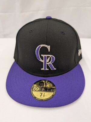 Colorado Rockies New Era 59FIFTY Cool Base ALT 2Tone Fitted Sz 7 3/8 Hat Cap