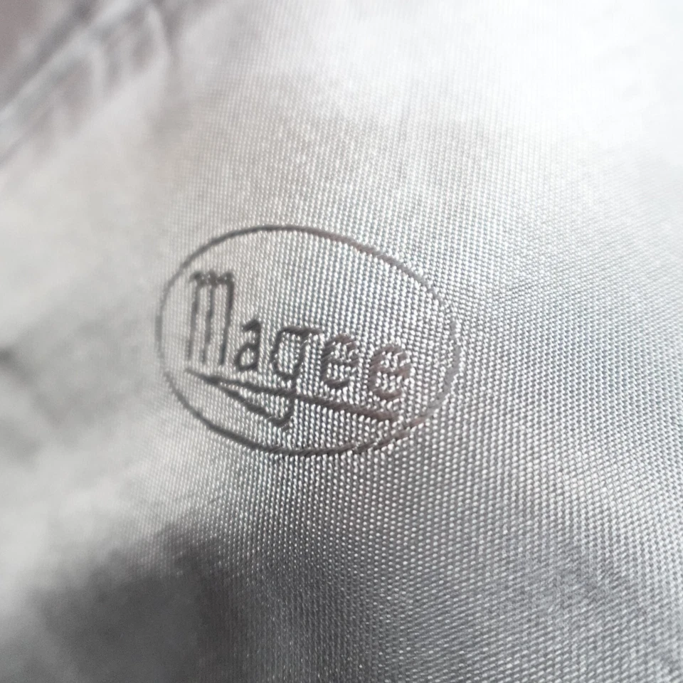 Magee Sport Coat 40L Blue Herringbone Wool Donegal Speckled Tweed Ireland - Image 4 of 4