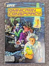 1989 Epyx Omnicron Conspiracy Computer PC Big Box Game IBM PC Tandy - EUC