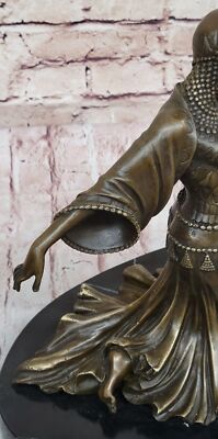 Demetre Chiparus Egyptian Dancer Bronz Sculpture Signed D.H.