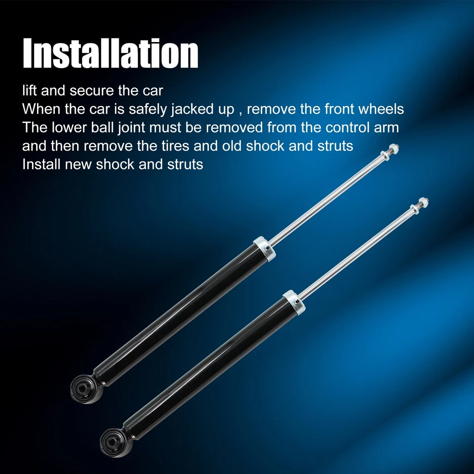 2PCS Rear Absorber Shocks Struts for 1998-2010 Volkswagen Beetle Golf Jetta - Image 4 of 4