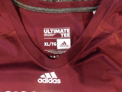 ADIDAS Maroon MISSISSIPPI STATE UNIVERSITY MSU Bulldogs XL ULTIMATE Tee Shirt - Picture 2 of 2