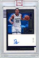 2020-21 Panini One And One Rookie Autograph Blue #RAU-DBN Desmond Bane #13/49
