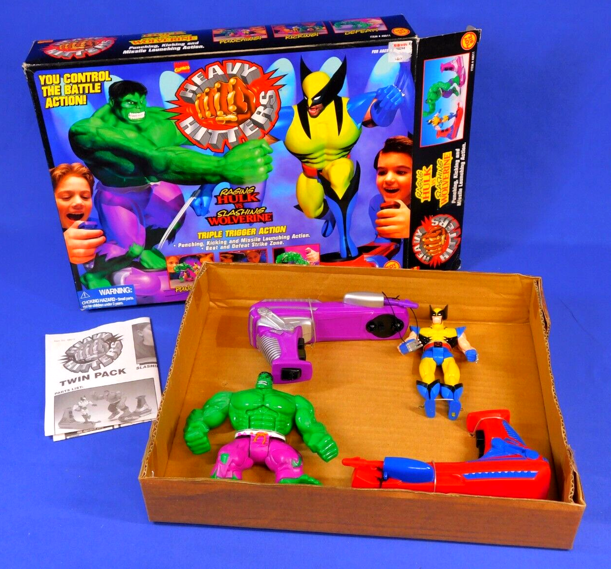 VINTAGE MARVEL HEAVY HITTERS RAGING HULK VS WOLVERINE NEW IN OPEN