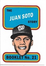 2019 Topps Heritage Juan Soto #21 1970 Player Story Booklet SP Nationals SSP