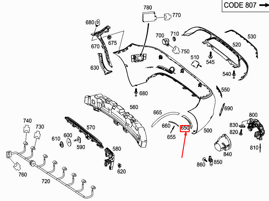 Neu MERCEDES-BENZ SLK R172 Radlaufabdeckung hinten rechts A1726910800 Original