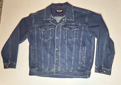 Denim Gear DG Jean Jacket Men s Blue Truckers Style Hong Kong 90 s Retro VGT Y2K
