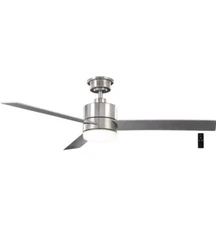 NEW!! HAMPTON BAY Madison 52 in. Indoor Brushed Nickel Ceiling Fan