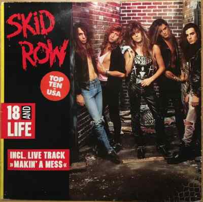 Skid Row 18 And Life Vinyl Single 12inch NEAR MINT Atlantic