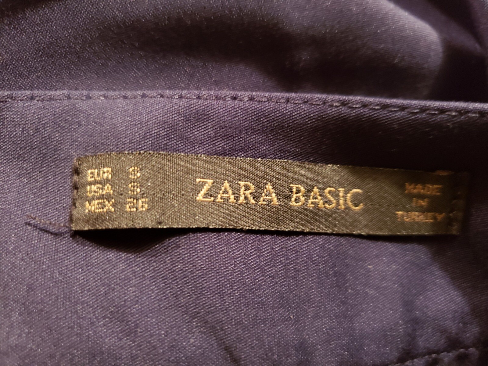 ZARA Basic Collection EUC A-Line Skirt SMALL Navy… - image 3