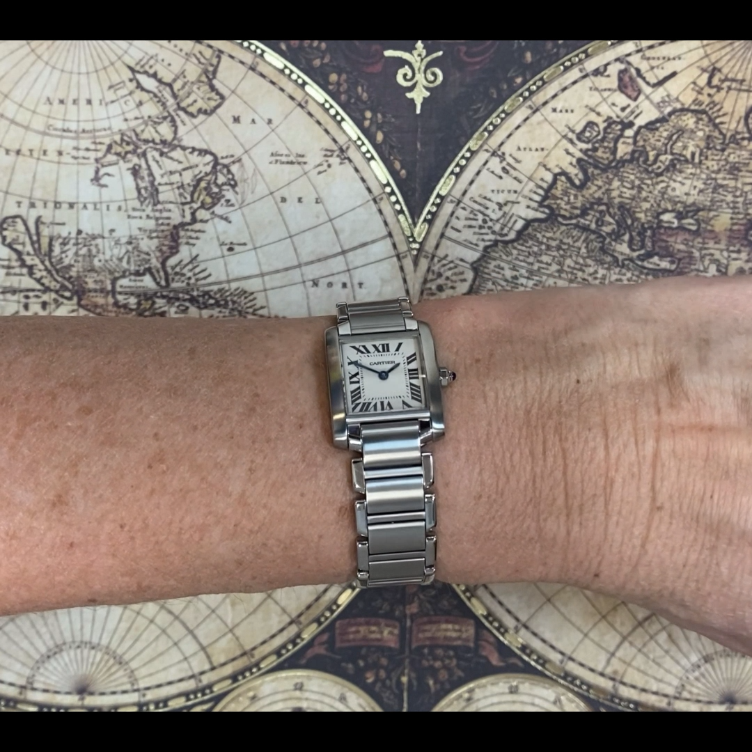 カルティエ Tank Française 用 コマ（シルバー） 3コマ　シルバー Cartier Tank Francaise – Analog:Shift