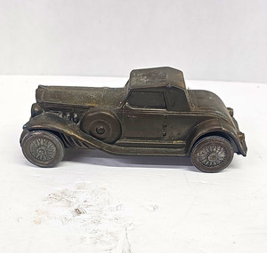 Duesenberg Metal Car Piggy Bank Coin Bank Marked “DUESENBERG” Vehicle Theme