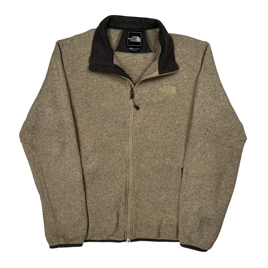 The North Face Fleece Jacket - Large Beige Polyester