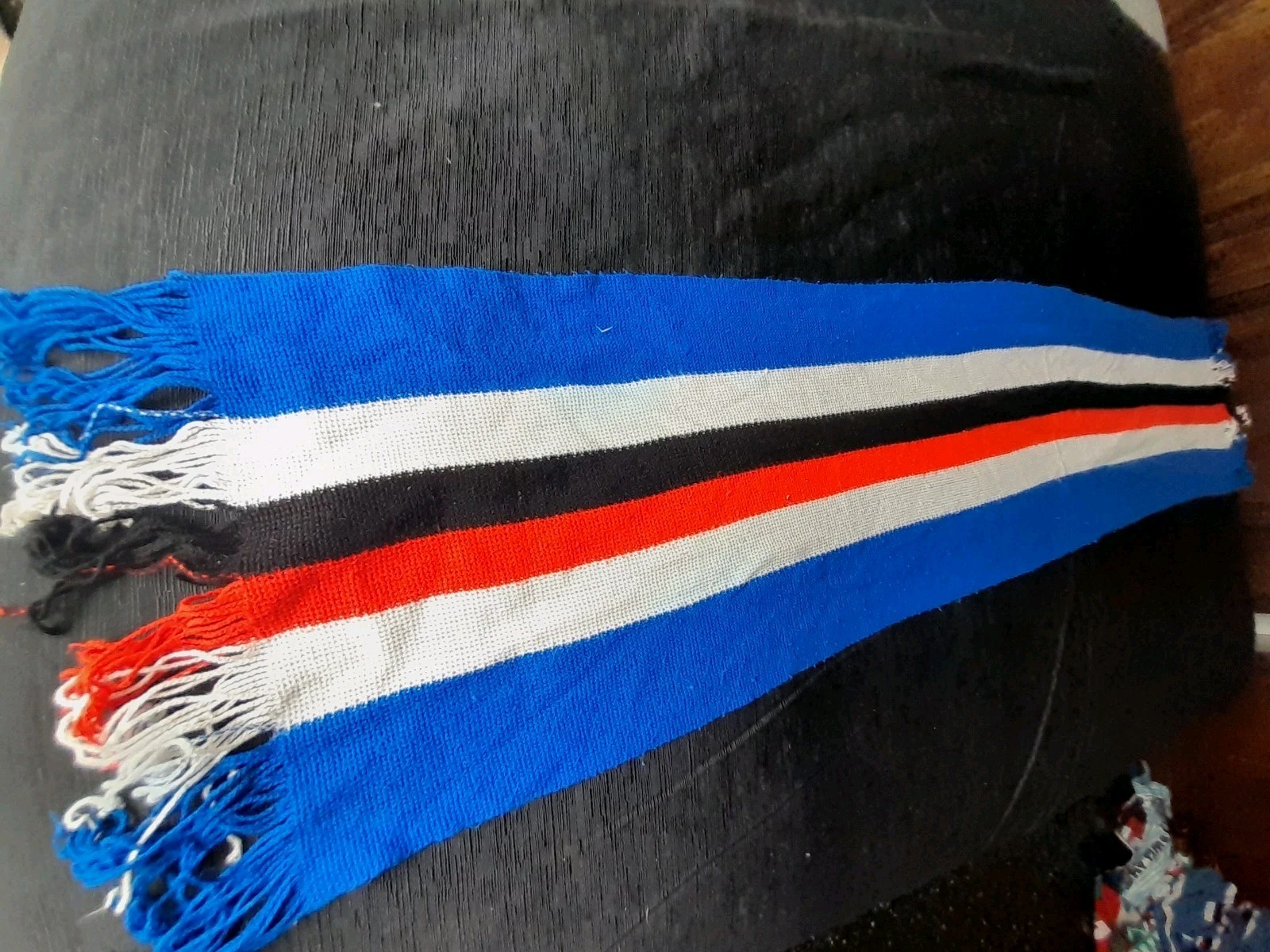 SCIARPA VINTAGE '80 PANNO INTERAMENTE BLUCERCHIATO SAMPDORIA