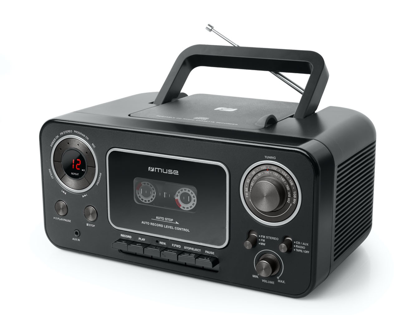 Radio-cassette CD Muse M-182RDC lecteur enregistreur de bande audio analogique