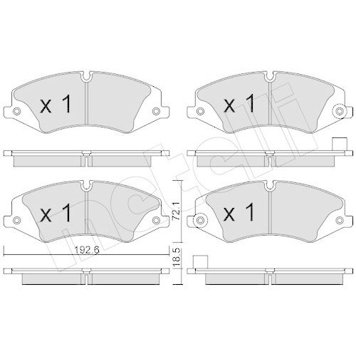 Metelli 22-0836-6 plaquettes de frein à disque pour Land Rover Freelander 2