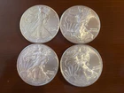 4) Silver Eagles: 1) 1999 & 3) 2010 Silver Eagles 1 Troy Oz .999 Fine Silver